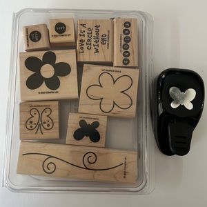 Stampin’ Up Love Without End Wood Stamp Set + matching Butterfly Punch